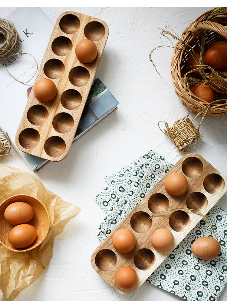 Wooden Egg Holder Storage Box-Kitchen & Dining > Kitchen Accessories-casanuva-casanuva