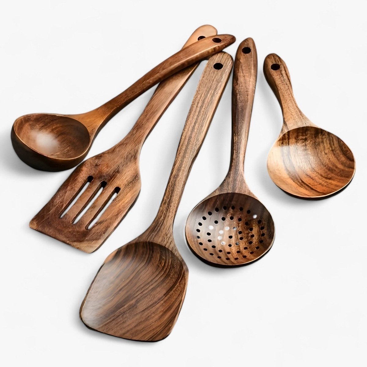 Wooden Kitchen Utensil Set 11 Piece Natural Cooking Tools-Kitchen & Dining > Cooking Utensils-casanuva-casanuva