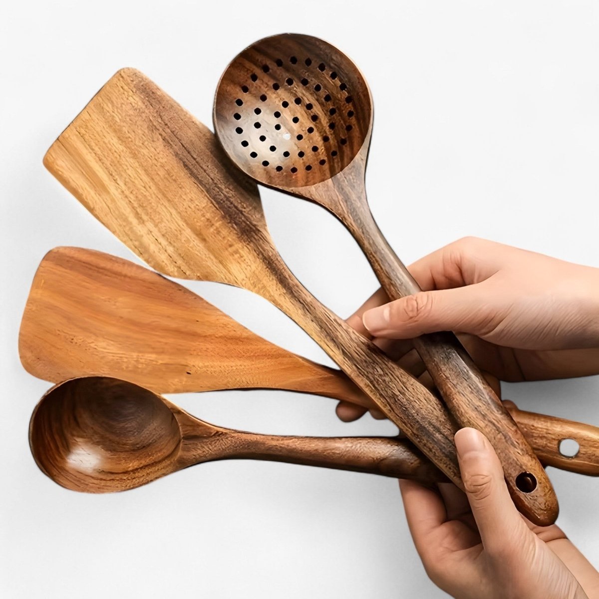 Wooden Kitchen Utensil Set 11 Piece Natural Cooking Tools-Kitchen & Dining > Cooking Utensils-casanuva-casanuva