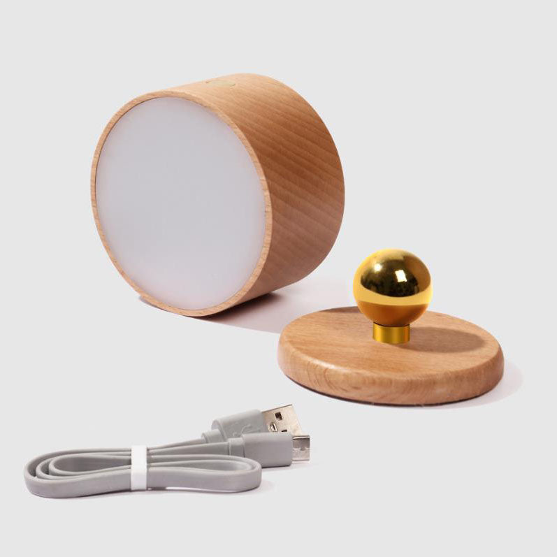Wooden LED Night Light Rechargeable Touch Magnetic Wall Sconce Lamp-Lighting > Ambient Lighting-casanuva-casanuva