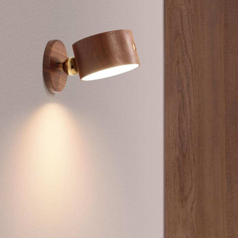 Wooden LED Night Light Rechargeable Touch Magnetic Wall Sconce Lamp-Lighting > Ambient Lighting-casanuva-casanuva