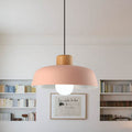 Wooden Pendant Light Nordic Style-Lighting > Pendant Lights-casanuva-Pink-D30*H14cm-casanuva