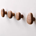 Wooden Round Wall Hooks Set for Coat and Hat Storage-Home Decor > Decorative Accessories-casanuva-casanuva