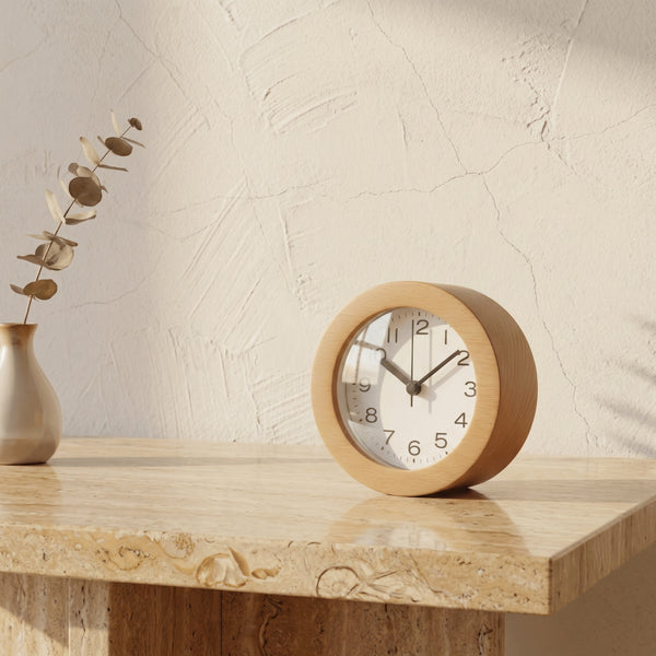 Wooden Silent Alarm Clock for Cozy Bedrooms-Home Decor > Clocks-casanuva-casanuva