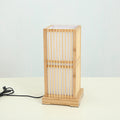 Wooden Square Column Table Lamp Japanese Minimalist Design-Lighting > Table Lamps-casanuva-casanuva