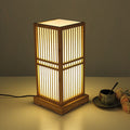 Wooden Square Column Table Lamp Japanese Minimalist Design-Lighting > Table Lamps-casanuva-casanuva