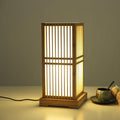 Wooden Square Column Table Lamp Japanese Minimalist Design-Lighting > Table Lamps-casanuva-220V-240V-casanuva