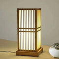 Wooden Square Column Table Lamp Japanese Minimalist Design-Lighting > Table Lamps-casanuva-casanuva