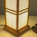 Wooden Square Column Table Lamp Japanese Minimalist Design-Lighting > Table Lamps-casanuva-casanuva