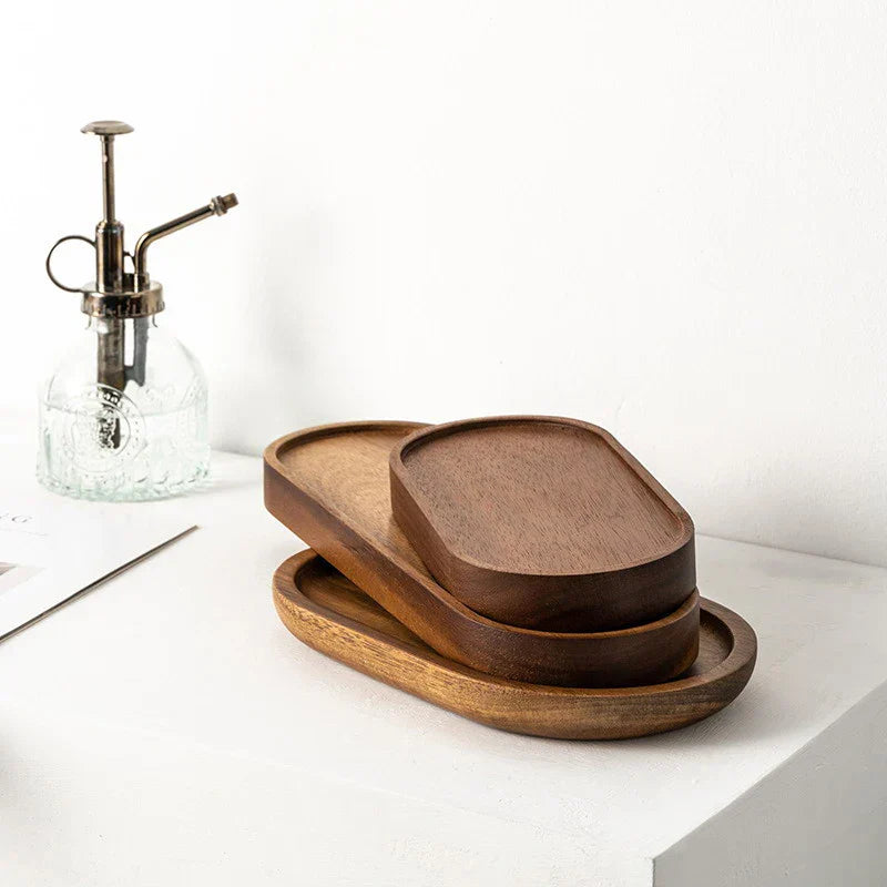 Wooden Tray Handcrafted Natural Design for Coffee Moments-Kitchen & Dining > Tableware-casanuva-casanuva