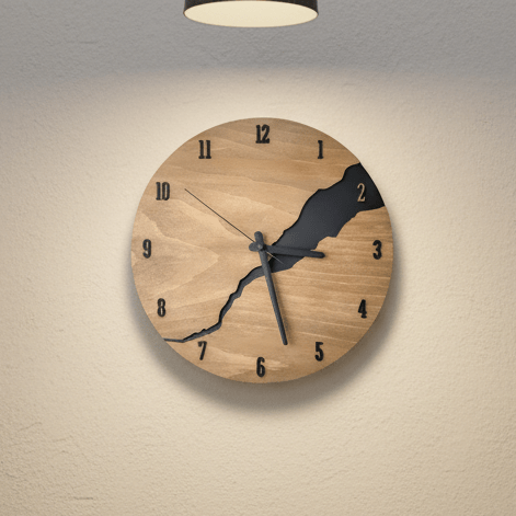 Wooden Wall Clock with Timeless Charm for Modern Spaces-Home Decor > Clocks-casanuva-Numbers-casanuva