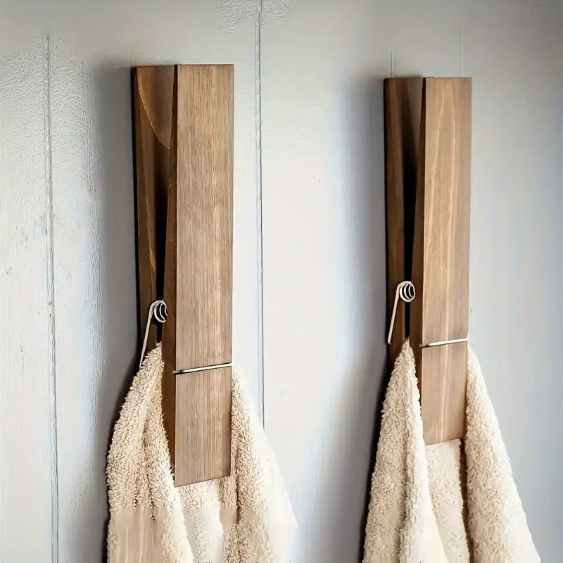 Wooden Wall Hook Set Sculptural Design for Stylish Interiors-Home Decor > Decorative Accessories-casanuva-casanuva
