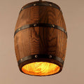 Wooden Wine Barrel Pendant Light 1-Light Fixture-Lighting > Pendant Lights-casanuva-casanuva