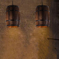Wooden Wine Barrel Pendant Light 1-Light Fixture-Lighting > Pendant Lights-casanuva-11.81''-220V-240V-casanuva