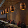Wooden Wine Barrel Pendant Light 1-Light Fixture-Lighting > Pendant Lights-casanuva-casanuva