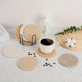 Woven Coaster Set 8-piece Heat Resistant Anti-Calcium for Cups Pots and Plates-Kitchen & Dining > Coasters-casanuva-casanuva
