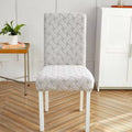 Woven Jacquard Chair Cover Washable Stretch Fabric-Covers & Textiles > Chair Covers-casanuva-Frosted Silver-casanuva