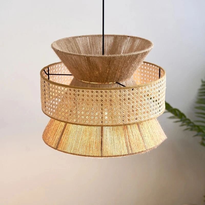 Woven Rattan Wabi-Sabi Pendant Light-Lighting > Pendant Lights-casanuva-casanuva