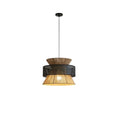 Woven Rattan Wabi-Sabi Pendant Light-Lighting > Pendant Lights-casanuva-Black-40 cm-casanuva