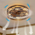 Wrought Iron Cylinder 4-Light Flush Mount Ceiling Fan Light-Lighting > Ceiling Lights-casanuva-casanuva