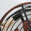 Wrought Iron Cylinder 4-Light Flush Mount Ceiling Fan Light-Lighting > Ceiling Lights-casanuva-casanuva