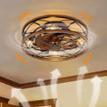 Wrought Iron Cylinder 4-Light Flush Mount Ceiling Fan Light-Lighting > Ceiling Lights-casanuva-Small-110V-120V-casanuva