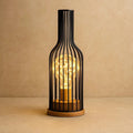 Wrought Iron Table Lamp Rustic Design-Lighting > Table Lamps-casanuva-Wine Bottle-casanuva