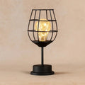 Wrought Iron Table Lamp Rustic Design-Lighting > Table Lamps-casanuva-Wine Glass-casanuva