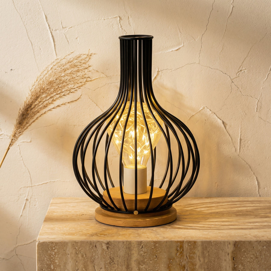 Wrought Iron Table Lamp Rustic Design-Lighting > Table Lamps-casanuva-casanuva