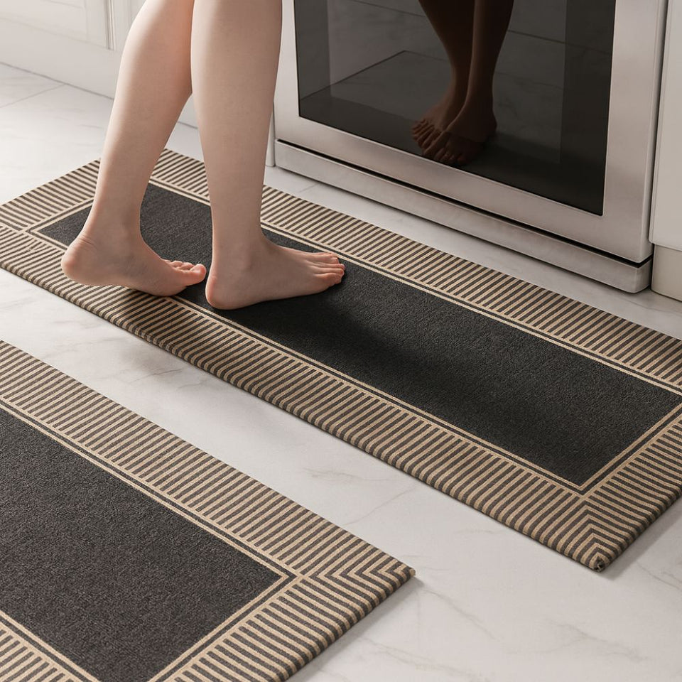 Zebra Stripe Soft Kitchen Runner Mat-Kitchen & Dining > Kitchen Mats-casanuva-casanuva