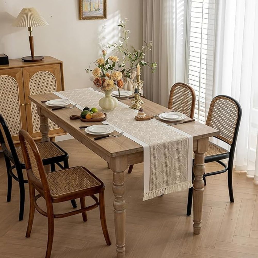 Zigzag Woven Table Runner-Covers & Textiles > Table Runners-casanuva-casanuva