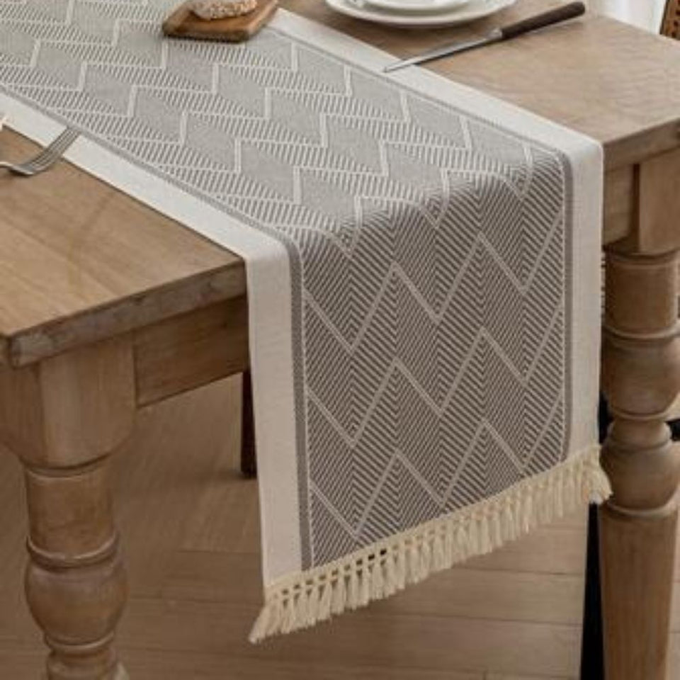 Zigzag Woven Table Runner-Covers & Textiles > Table Runners-casanuva-casanuva