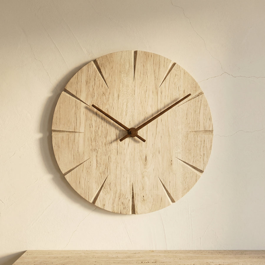 Wall Clock Solid Wood Pendulum Mechanism Elegant Design-Home Decor > Clocks-casanuva-casanuva